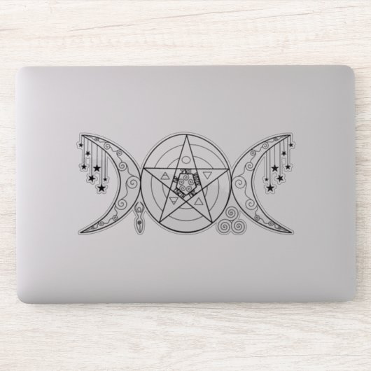 Triple Moon Goddess Sticker (Computer)