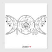 Triple Moon Goddess Sticker (Vel)