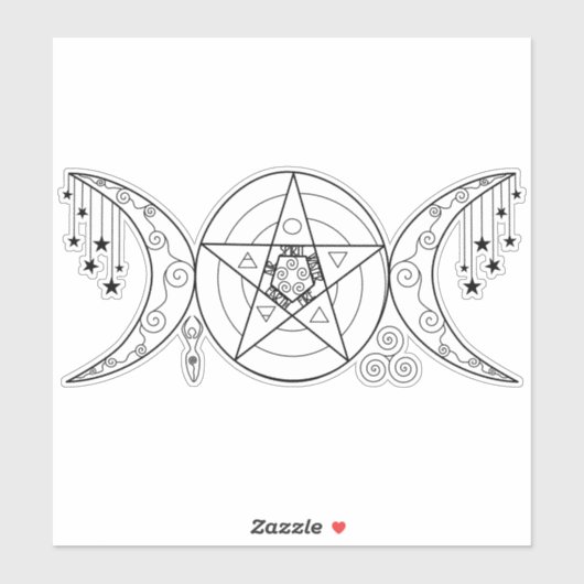 Triple Moon Goddess Sticker (Vel)