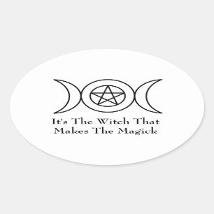 Triple Moon Goddess Sticker