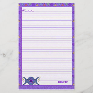 Triple Moon Goddess Symbol Briefpapier