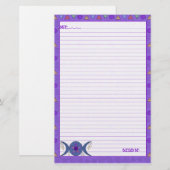 Triple Moon Goddess Symbol Briefpapier (Voorkant / Achterkant)