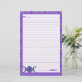 Triple Moon Goddess Symbol Briefpapier (Staand voorkant)