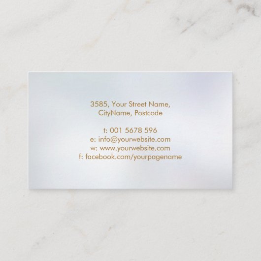 Triple Moon - Golden Spiral Ornament Visitekaartje (Achterkant)