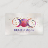 Triple Moon - Golden Spiral Ornament Visitekaartje (Voorkant)