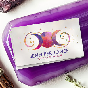 Triple Moon - Golden Spiral Ornament Visitekaartje