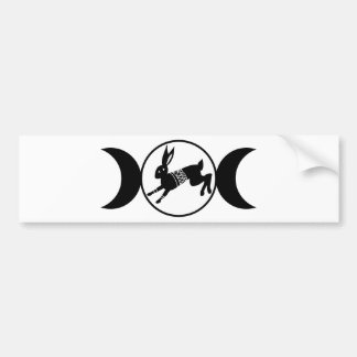 Triple Moon Hare Bumpersticker