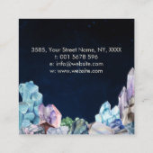 Triple Moon - Healing Crystals Nebula Sky Vierkante Visitekaartje (Achterkant)