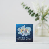 Triple Moon - Healing Crystals Nebula Sky Vierkante Visitekaartje (Staand voorkant)