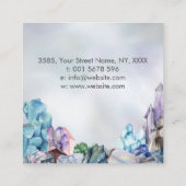 Triple Moon - Healing Crystals op parels Vierkante Visitekaartje (Achterkant)