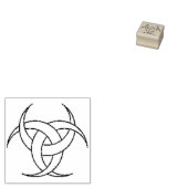 Triple Moon Houten Stempel (Gestempeld)