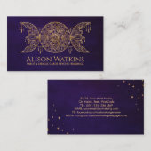 Triple Moon Mandala Ornament Visitekaartje (Voorkant / Achterkant)