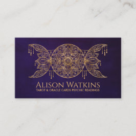 Triple Moon Mandala Ornament Visitekaartje