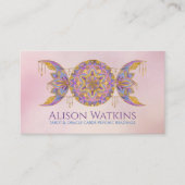 Triple Moon Mandala Ornament Visitekaartje (Voorkant)