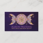 Triple Moon Mandala Ornament Visitekaartje (Voorkant)