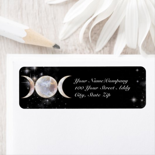 Triple Moon Moonstone Etiket (Insitu)
