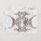 Triple Moon Moonstone Goddess Briefkaart (Voorkant / Achterkant)