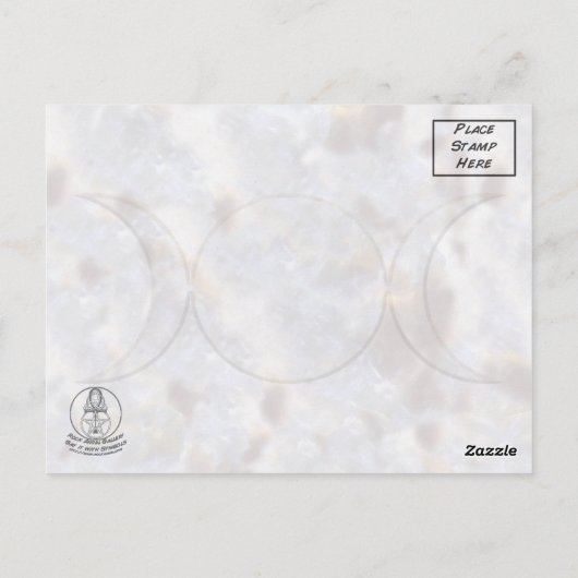 Triple Moon Moonstone Goddess Briefkaart (Achterkant)