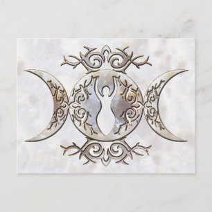 Triple Moon Moonstone Goddess Briefkaart