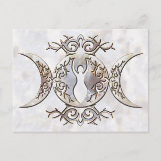 Triple Moon Moonstone Goddess Briefkaart