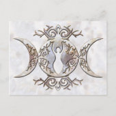 Triple Moon Moonstone Goddess Briefkaart (Voorkant)