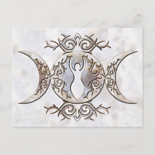 Triple Moon Moonstone Goddess Briefkaart (Voorkant)
