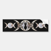Triple Moon Moonstone Goddess Bumpersticker (Voorkant)