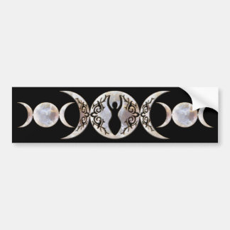 Triple Moon Moonstone Goddess Bumpersticker