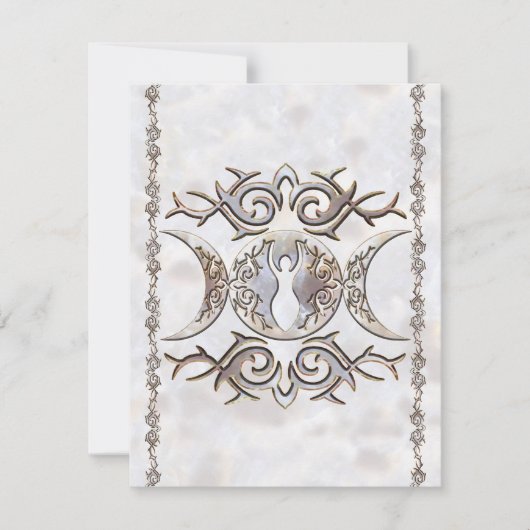 Triple Moon Moonstone Goddess Kaart (Voorkant)