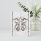 Triple Moon Moonstone Goddess Kaart (Staand voorkant)