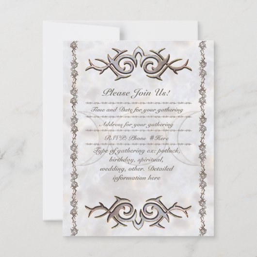 Triple Moon Moonstone Goddess Kaart (Achterkant)