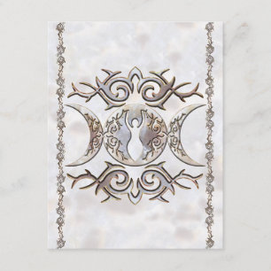 Triple Moon Moonstone Goddess Kaart