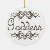 Triple Moon Moonstone Goddess Keramisch Ornament (Achterkant)