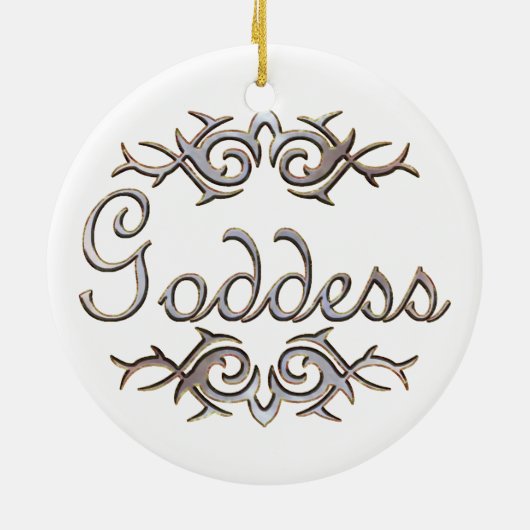 Triple Moon Moonstone Goddess Keramisch Ornament (Achterkant)