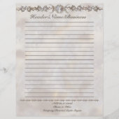 Triple Moon Moonstone Goddess Lined Briefhoofd Sjabloon (Voorkant)