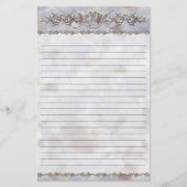 Triple Moon Moonstone Goddess Lined Briefpapier (Voorkant)