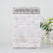 Triple Moon Moonstone Goddess Lined Briefpapier (Staand voorkant)