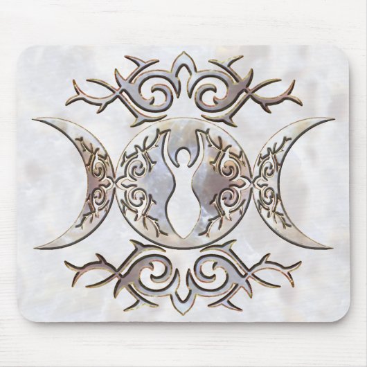 Triple Moon Moonstone Goddess Muismat (Voorkant)