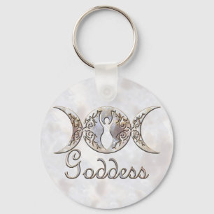 Triple Moon Moonstone Goddess Sleutelhanger