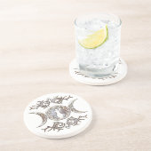 Triple Moon Moonstone Goddess Zandsteen Onderzetter (Zijkant)