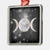 Triple Moon Moonstone Metalen Ornament (Links)
