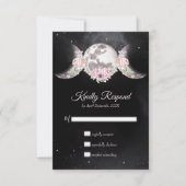 Triple Moon Night Sky Dark Boho Handfasting RSVP Kaartje (Voorkant)