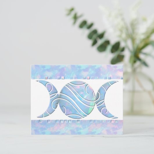 Triple Moon Opal Briefkaart (Staand voorkant)