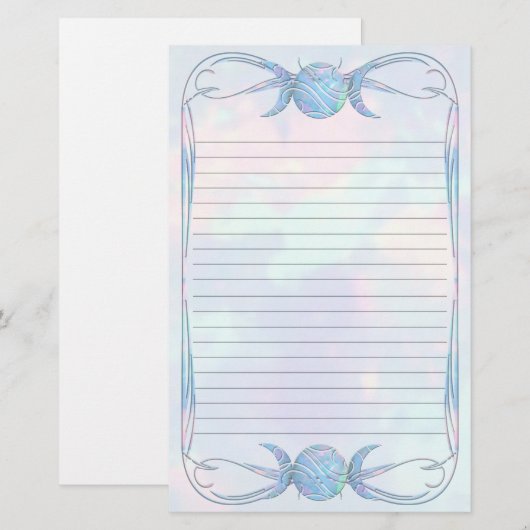 Triple Moon Opal Lined Briefpapier (Voorkant / Achterkant)