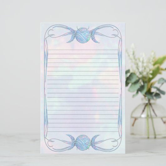 Triple Moon Opal Lined Briefpapier (Staand voorkant)