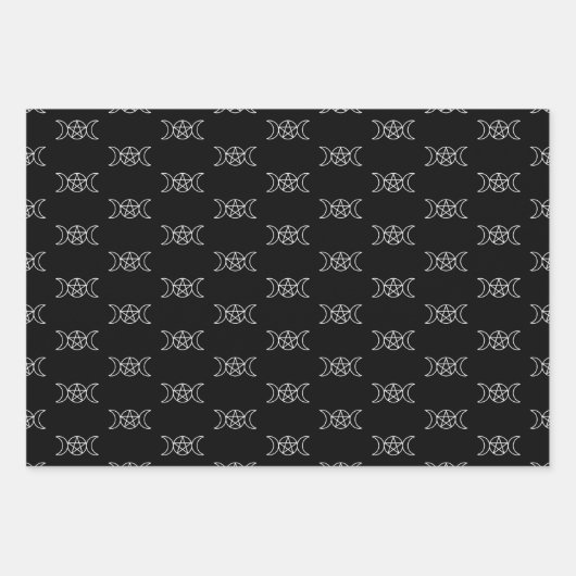 Triple Moon Pentacle Inpakpapier Vel (Voorkant)