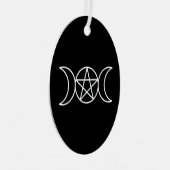 Triple Moon Pentacle Metalen Ornament (Voorkant Rechts)