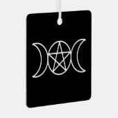 Triple Moon Pentacle Metalen Ornament (Voorkant Rechts)