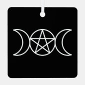 Triple Moon Pentacle Metalen Ornament (Achterkant)