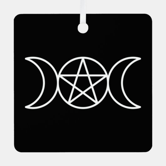 Triple Moon Pentacle Metalen Ornament (Voorkant)